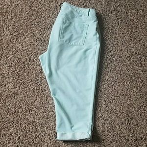 Super soft super stretchy 2x teal capri